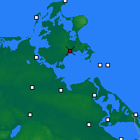 Nearby Forecast Locations - Rugia - mapa