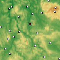 Nearby Forecast Locations - Getynga - mapa