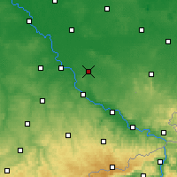 Nearby Forecast Locations - Großenhain - mapa