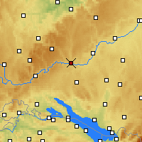 Nearby Forecast Locations - Sigmaringen - mapa