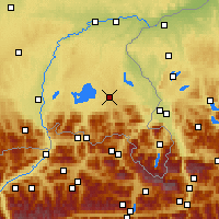 Nearby Forecast Locations - Traunstein - mapa