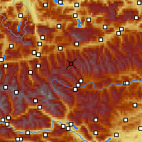 Nearby Forecast Locations - Obertauern - mapa
