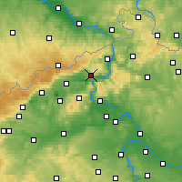 Nearby Forecast Locations - Uście nad Łabą - mapa