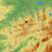 Nearby Forecast Locations - Łysa Góra - mapa