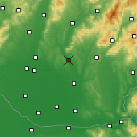 Nearby Forecast Locations - Nitra - mapa
