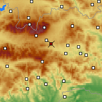 Nearby Forecast Locations - Švábovce - mapa