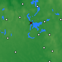 Nearby Forecast Locations - Mikołajki - mapa