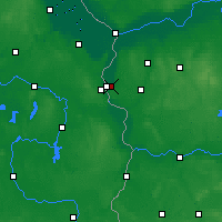 Nearby Forecast Locations - Słubice - mapa