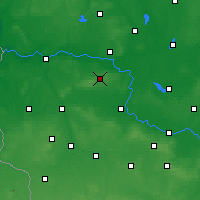 Nearby Forecast Locations - Zielona Góra - mapa
