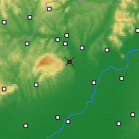 Nearby Forecast Locations - Miszkolc - mapa