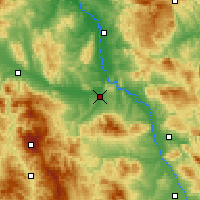 Nearby Forecast Locations - Kruševac - mapa