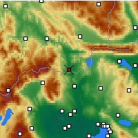 Nearby Forecast Locations - Gewgelija - mapa