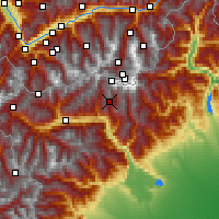 Nearby Forecast Locations - Monte Rosa - mapa