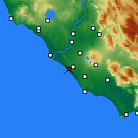 Nearby Forecast Locations - Pratica di Mare - mapa