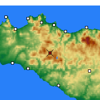 Nearby Forecast Locations - Prizzi - mapa