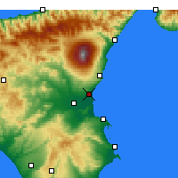 Nearby Forecast Locations - Katania - mapa