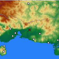 Nearby Forecast Locations - Komotini - mapa