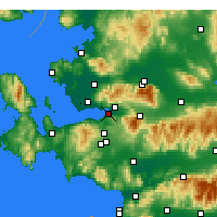 Nearby Forecast Locations - Izmir - mapa