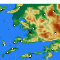 Nearby Forecast Locations - Port lotniczy Bodrum-Milas - mapa