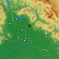 Nearby Forecast Locations - Użhorod - mapa