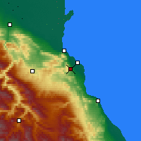 Nearby Forecast Locations - Machaczkała - mapa