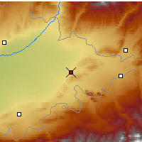 Nearby Forecast Locations - Andiżan - mapa