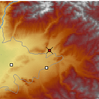 Nearby Forecast Locations - Dżalalabad - mapa