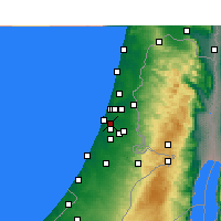 Nearby Forecast Locations - Bet Dagan - mapa
