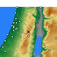 Nearby Forecast Locations - Jerozolima Port lotniczy - mapa