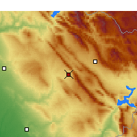 Nearby Forecast Locations - Dżamdżamal - mapa