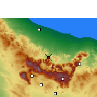 Nearby Forecast Locations - Ar-Rustak - mapa