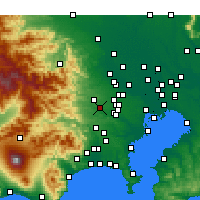 Nearby Forecast Locations - Tachikawa - mapa