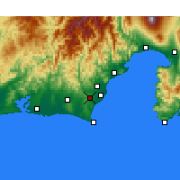 Nearby Forecast Locations - Shimada - mapa