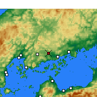 Nearby Forecast Locations - Port lotniczy Hiroshima - mapa