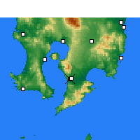 Nearby Forecast Locations - Kanoya - mapa