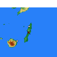 Nearby Forecast Locations - New Tanegashima Airport - mapa