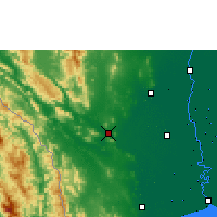 Nearby Forecast Locations - Kanchanaburi - mapa
