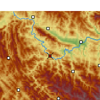 Nearby Forecast Locations - Ziyang/SAX - mapa