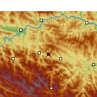 Nearby Forecast Locations - Shiyan - mapa