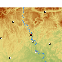 Nearby Forecast Locations - Cangxi - mapa