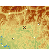 Nearby Forecast Locations - Bazhong - mapa