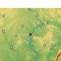 Nearby Forecast Locations - Nanchong - mapa