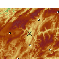 Nearby Forecast Locations - Enshi - mapa