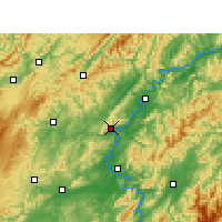 Nearby Forecast Locations - Luxi/HUN - mapa