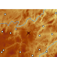 Nearby Forecast Locations - Weng'an - mapa