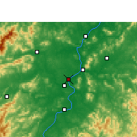 Nearby Forecast Locations - Ji'an - mapa