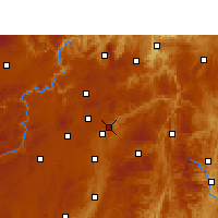 Nearby Forecast Locations - Wudang - mapa