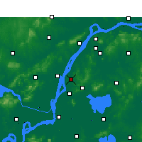 Nearby Forecast Locations - Ma'anshan - mapa