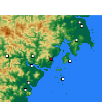 Nearby Forecast Locations - Yueqing - mapa
