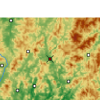 Nearby Forecast Locations - Shanghang - mapa